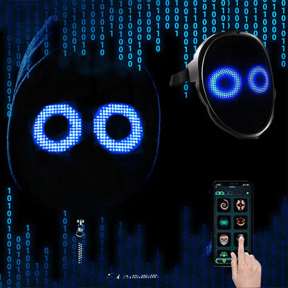 Colorful LED Halloween Mask for Parties and Events
