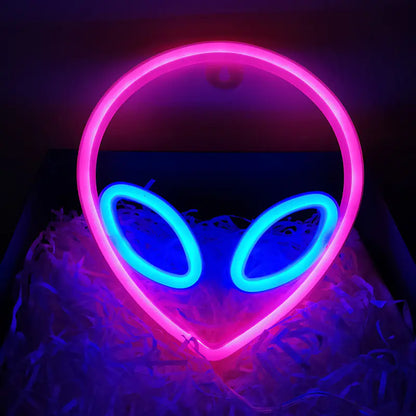Neon Planet LED Alien Light for Room or Bar Decor