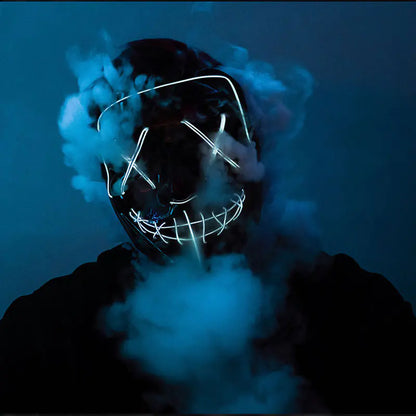 LED Neon Halloween Mask for Cosplay Costume