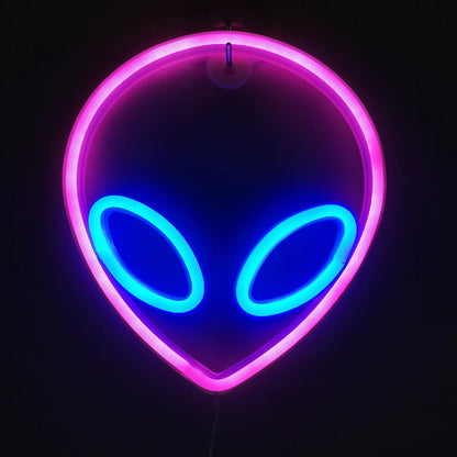 Neon Planet LED Alien Light for Room or Bar Decor
