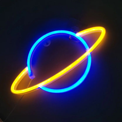 Neon Planet LED Alien Light for Room or Bar Decor