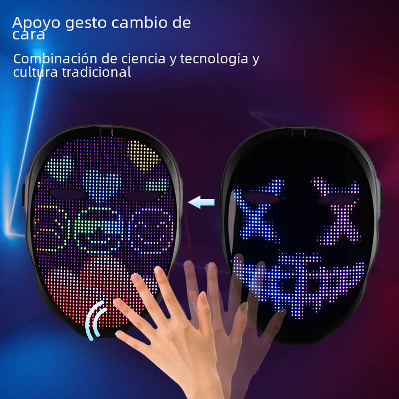 Colorful LED Halloween Mask for Parties and Events